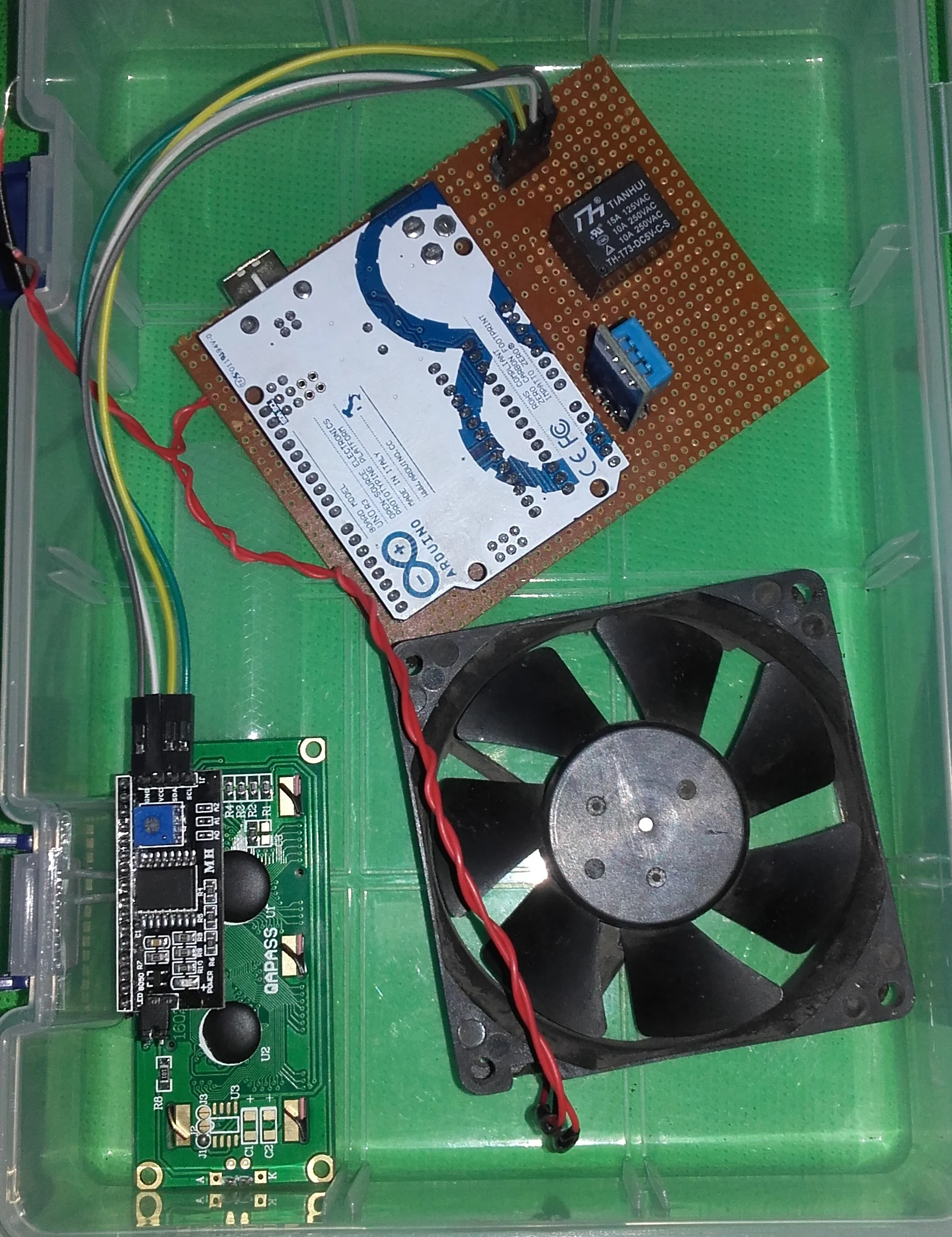 Temperature fan prototype assembly