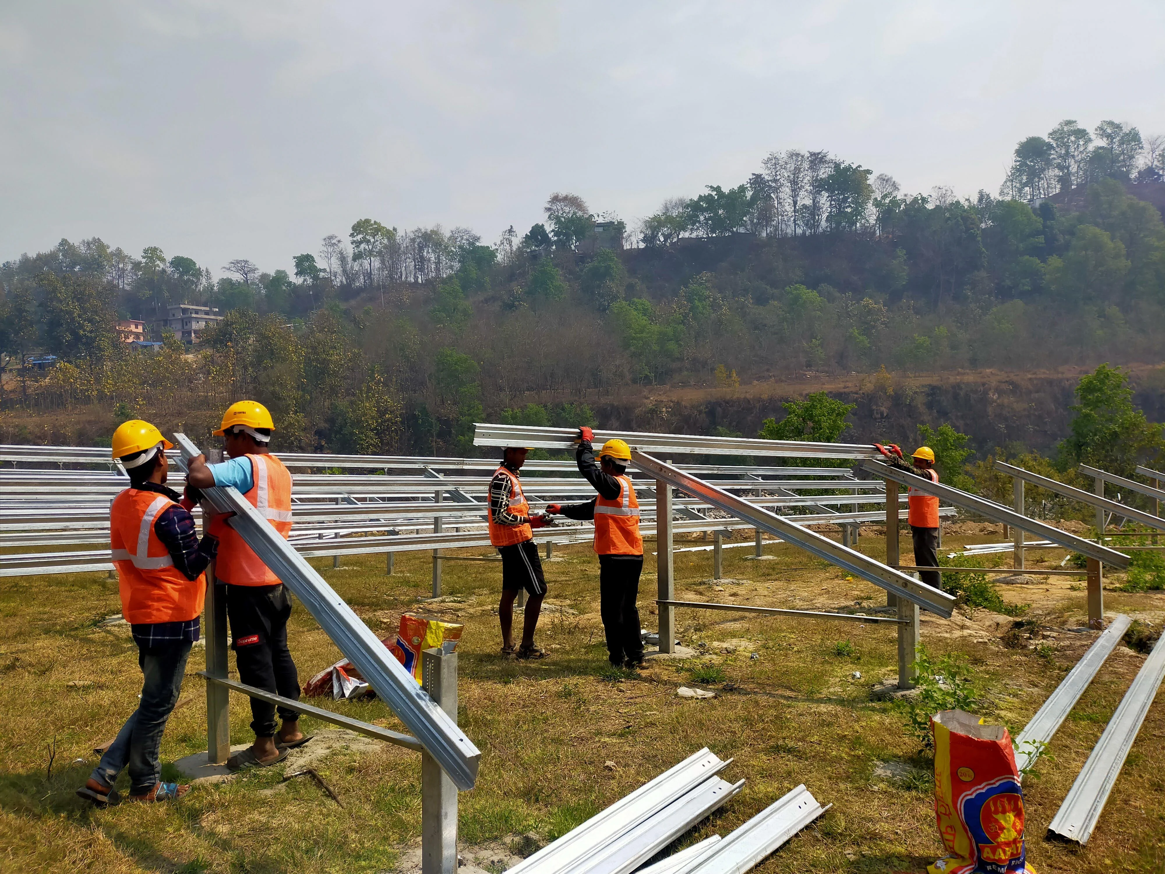 Nuwakot solar power plant site work